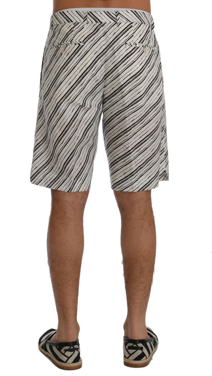 Short Décontracté Rayé Noir Blanc Dolce & Gabbana