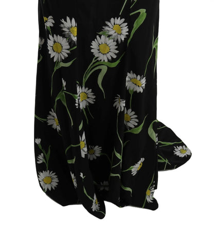 Robe fourreau Dolce & Gabbana en soie stretch imprimé tournesol