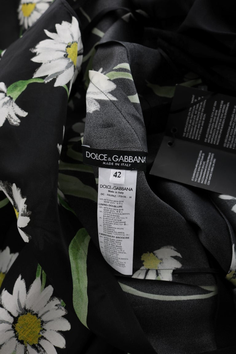 Robe longue maxi Dolce & Gabbana en soie multicolore à imprimé tournesols