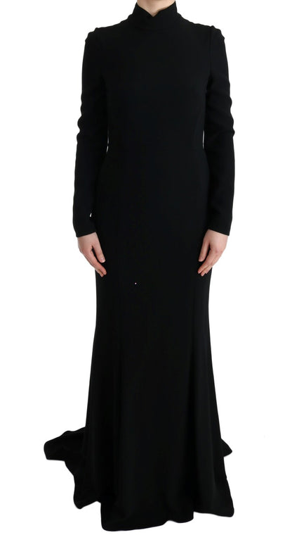Robe longue fourreau noire extensible Dolce & Gabbana