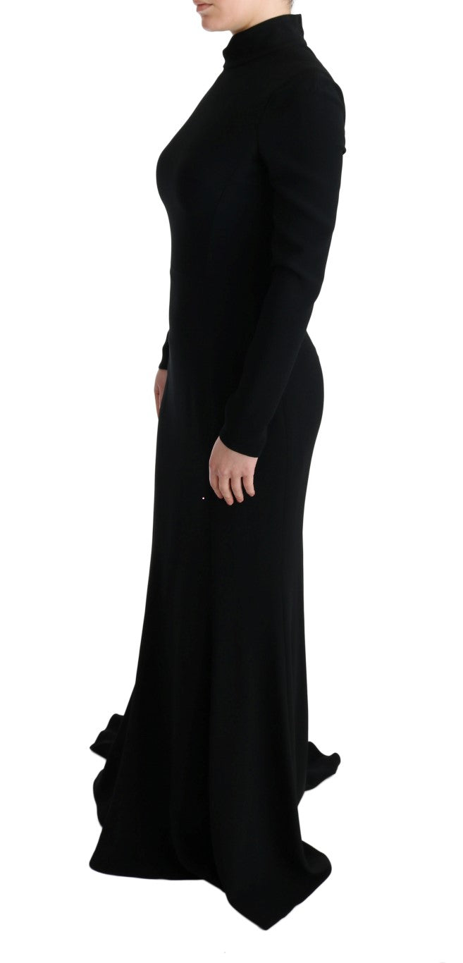 Robe longue fourreau noire extensible Dolce & Gabbana