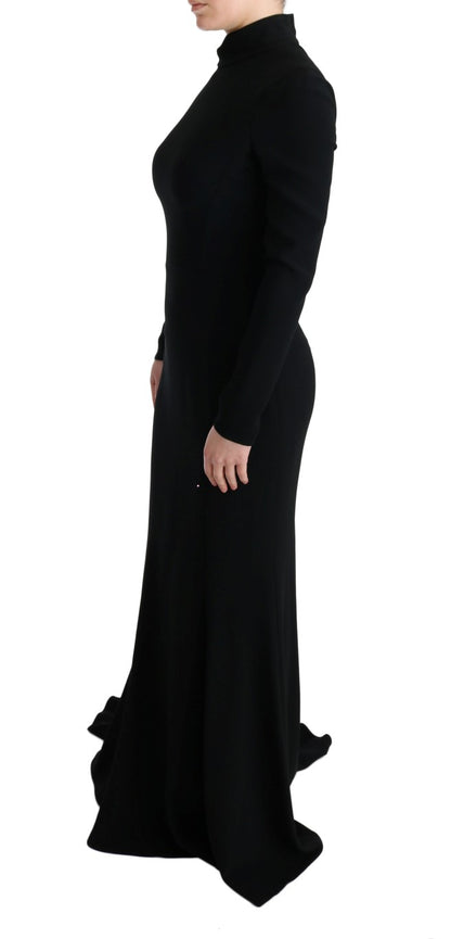Robe longue fourreau noire extensible Dolce & Gabbana