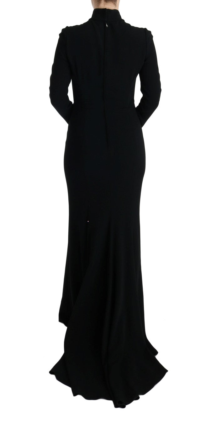Robe longue fourreau noire extensible Dolce & Gabbana
