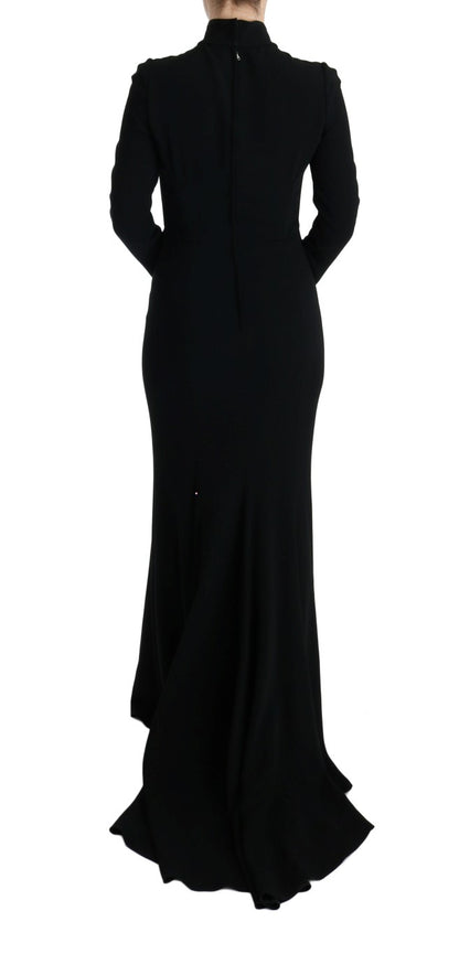 Robe longue fourreau noire extensible Dolce & Gabbana