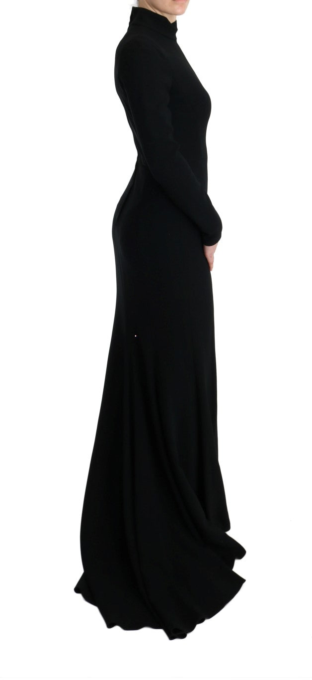 Robe longue fourreau noire extensible Dolce & Gabbana