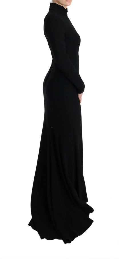 Robe longue fourreau noire extensible Dolce & Gabbana