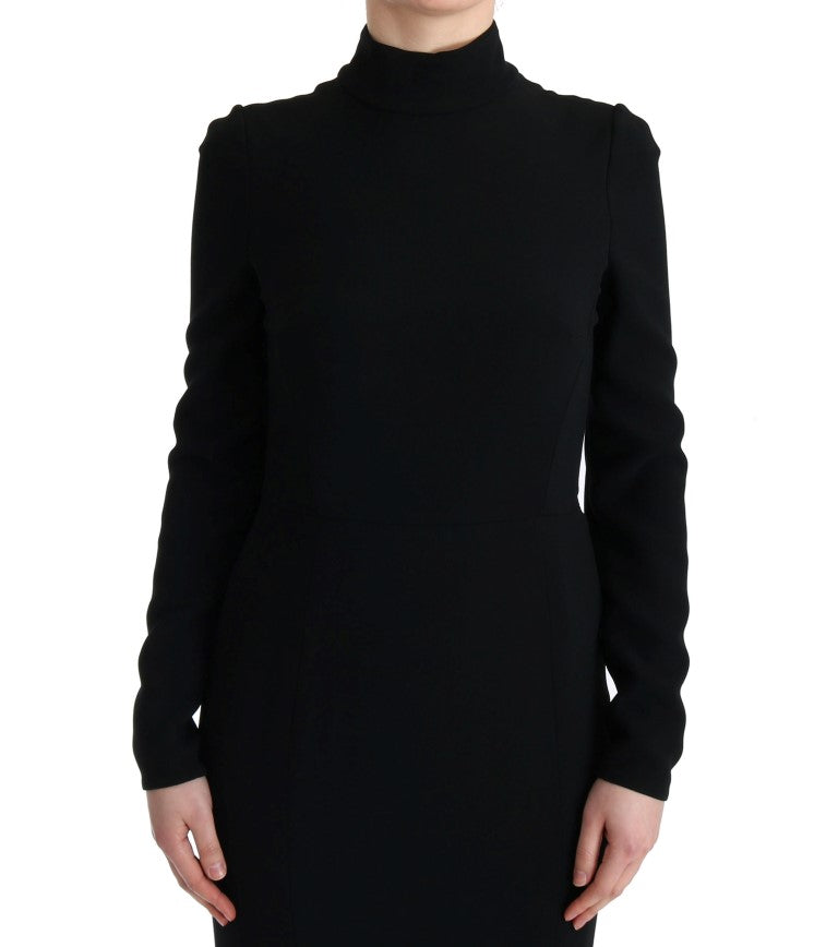 Robe longue fourreau noire extensible Dolce & Gabbana