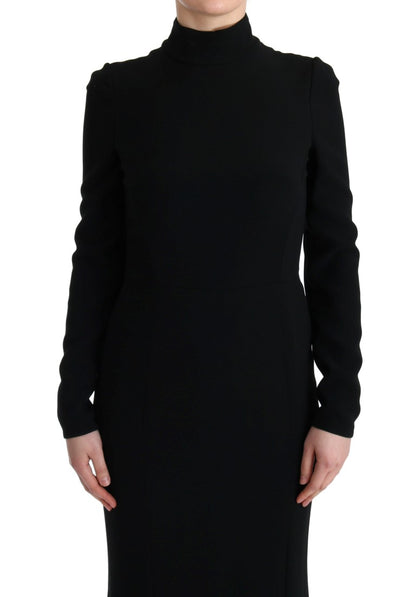 Robe longue fourreau noire extensible Dolce & Gabbana