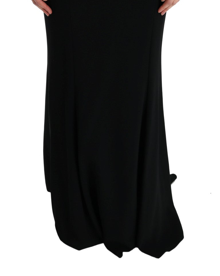 Robe longue fourreau noire extensible Dolce & Gabbana