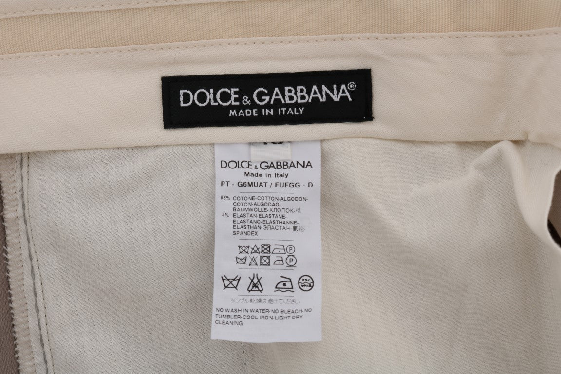 Pantalon Chino Dolce & Gabbana Beige en Coton Stretch