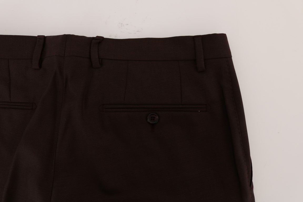 Pantalon de costume Dolce & Gabbana en laine stretch violette
