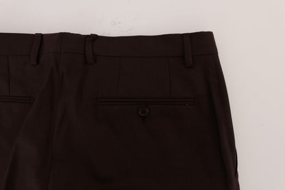 Pantalon de costume Dolce & Gabbana en laine stretch violette
