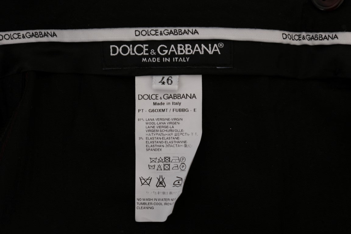 Pantalon de costume Dolce & Gabbana en laine stretch violette