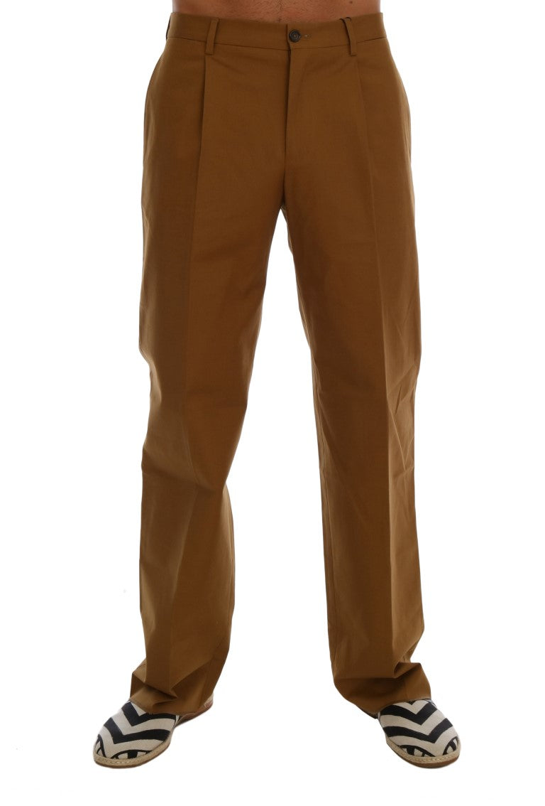 Pantalon Dolce & Gabbana en coton stretch marron