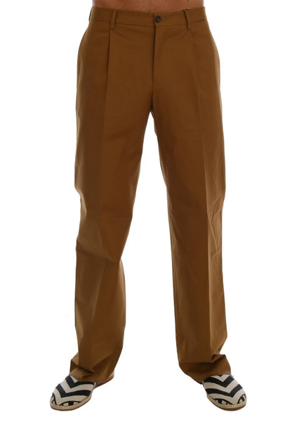 Pantalon Dolce & Gabbana en coton stretch marron