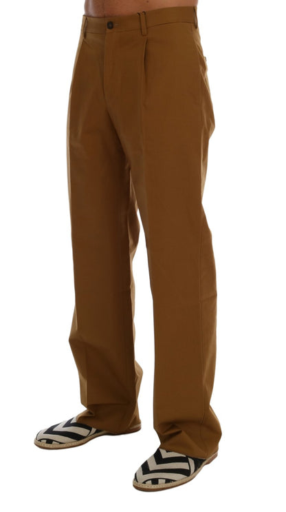 Pantalon Dolce & Gabbana en coton stretch marron