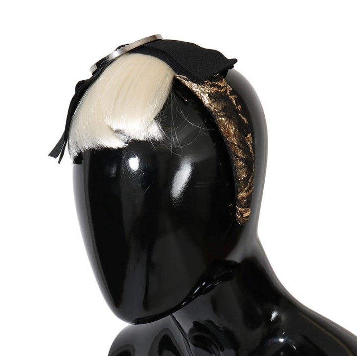 Serre-tête diadème Dolce & Gabbana en cristal noir et blanc