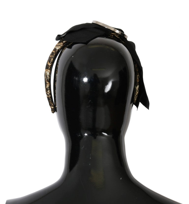 Serre-tête diadème Dolce & Gabbana en cristal noir et blanc