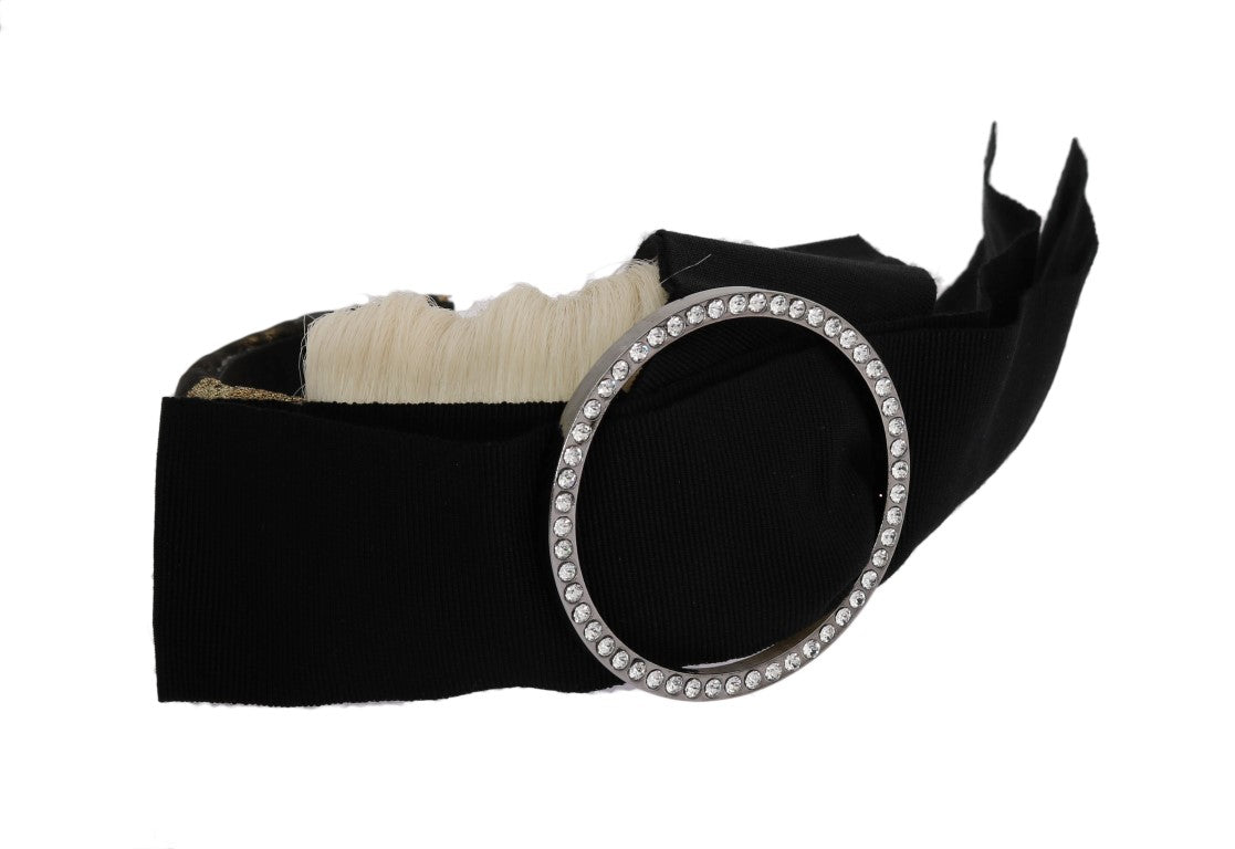 Serre-tête diadème Dolce & Gabbana en cristal noir et blanc