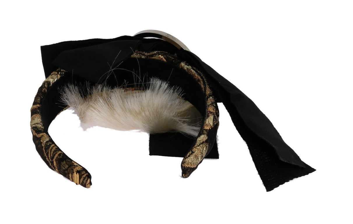 Serre-tête diadème Dolce & Gabbana en cristal noir et blanc