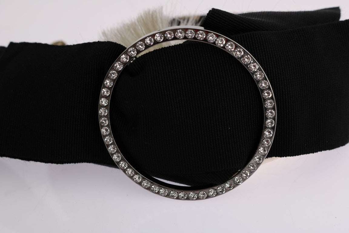 Serre-tête diadème Dolce & Gabbana en cristal noir et blanc