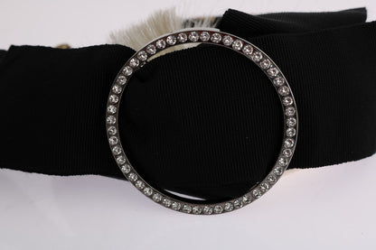 Serre-tête diadème Dolce & Gabbana en cristal noir et blanc
