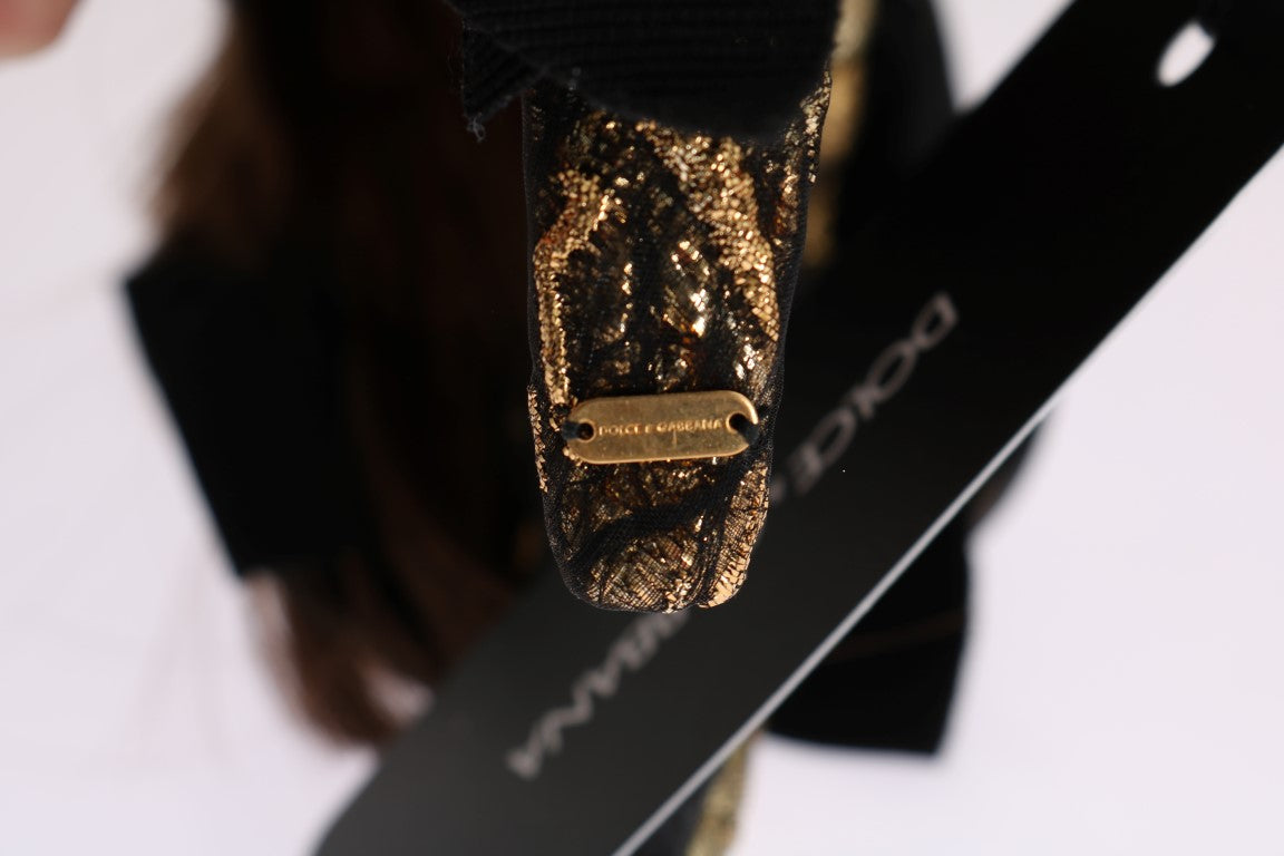 Serre-tête Dolce & Gabbana en cristal clair et marron