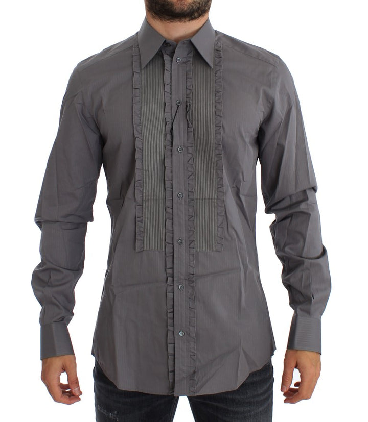 Camisa de vestir Dolce & Gabbana Torero Slim Fit dorada morada