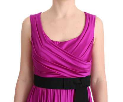 Robe longue fourreau Dolce & Gabbana en soie stretch rose