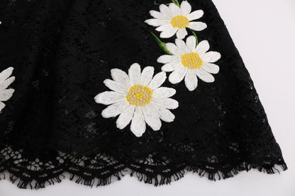 Robe Sicile en dentelle florale noire Camomille Dolce & Gabbana