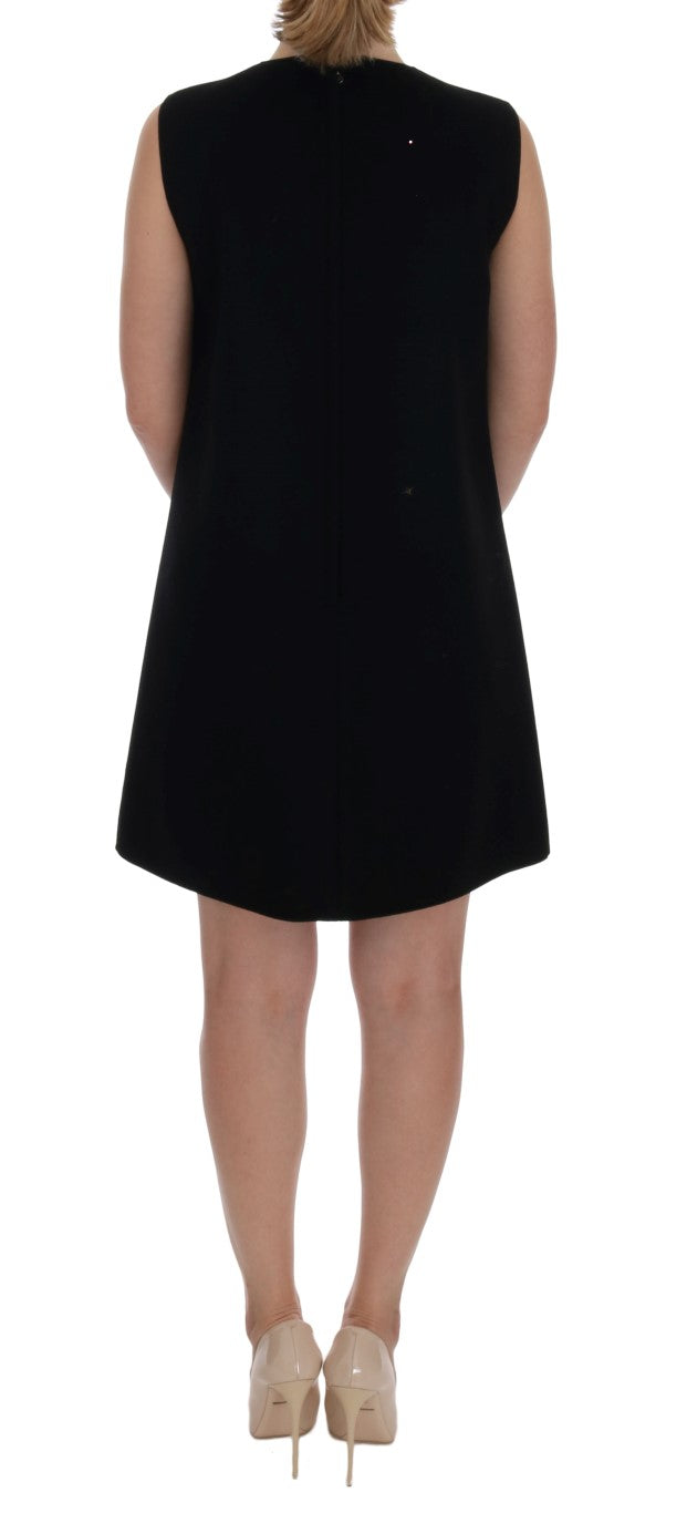 Robe droite Dolce & Gabbana noire « I AM A PRINCESS » en cristal