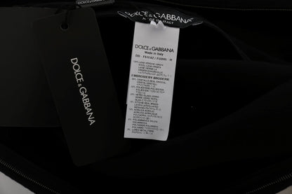 Robe droite Dolce & Gabbana noire « I AM A PRINCESS » en cristal