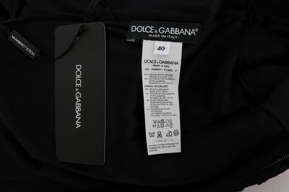 Robe fourreau Dolce & Gabbana noire fleurie Ricamo