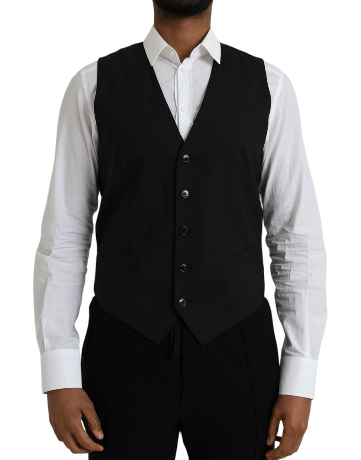 Chaleco de lana negro formal Dolce & Gabbana