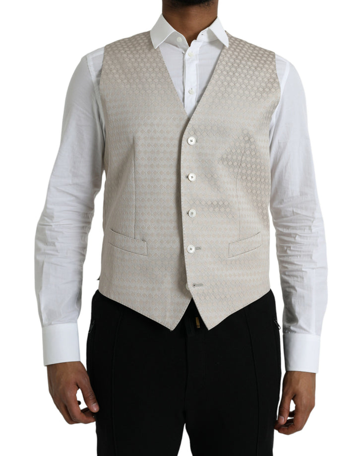 Dolce & Gabbana Chaleco de Algodón Crudo para Vestido Formal