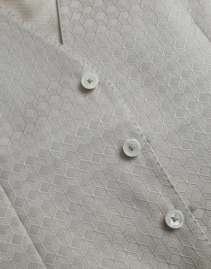 Dolce & Gabbana Robe Gilet de Costume en Coton Blanc Cassé