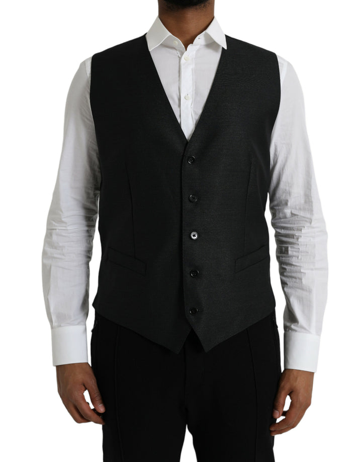 Dolce & Gabbana Chaleco de lana negro formal