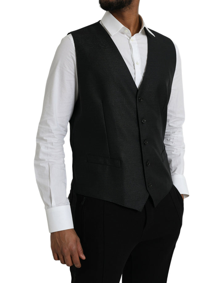 Dolce & Gabbana Chaleco de lana negro formal