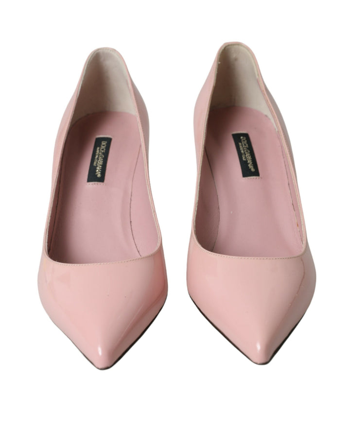 Escarpins Dolce & Gabbana en cuir verni rose clair