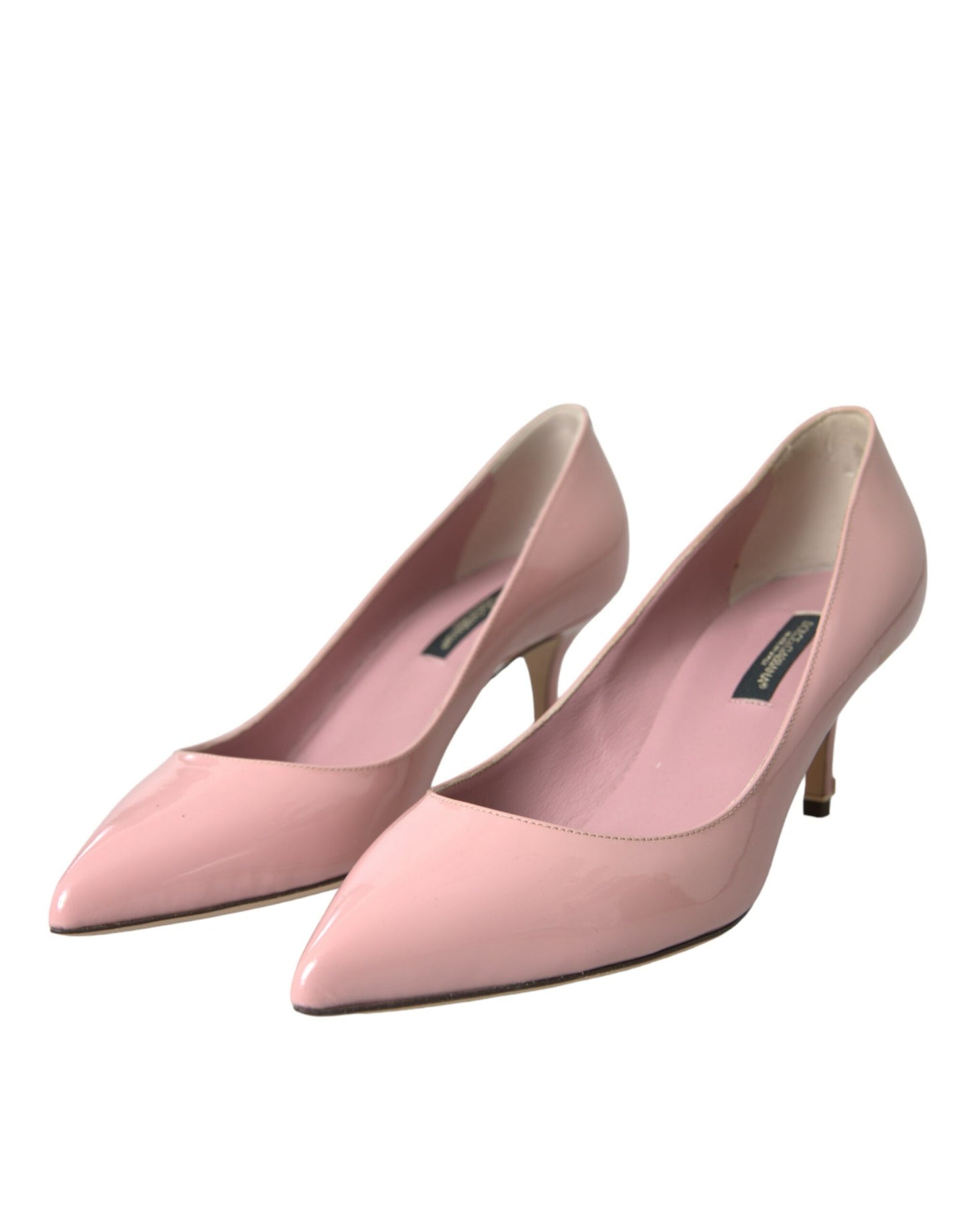 Zapatos de tacón de charol rosa claro Dolce & Gabbana