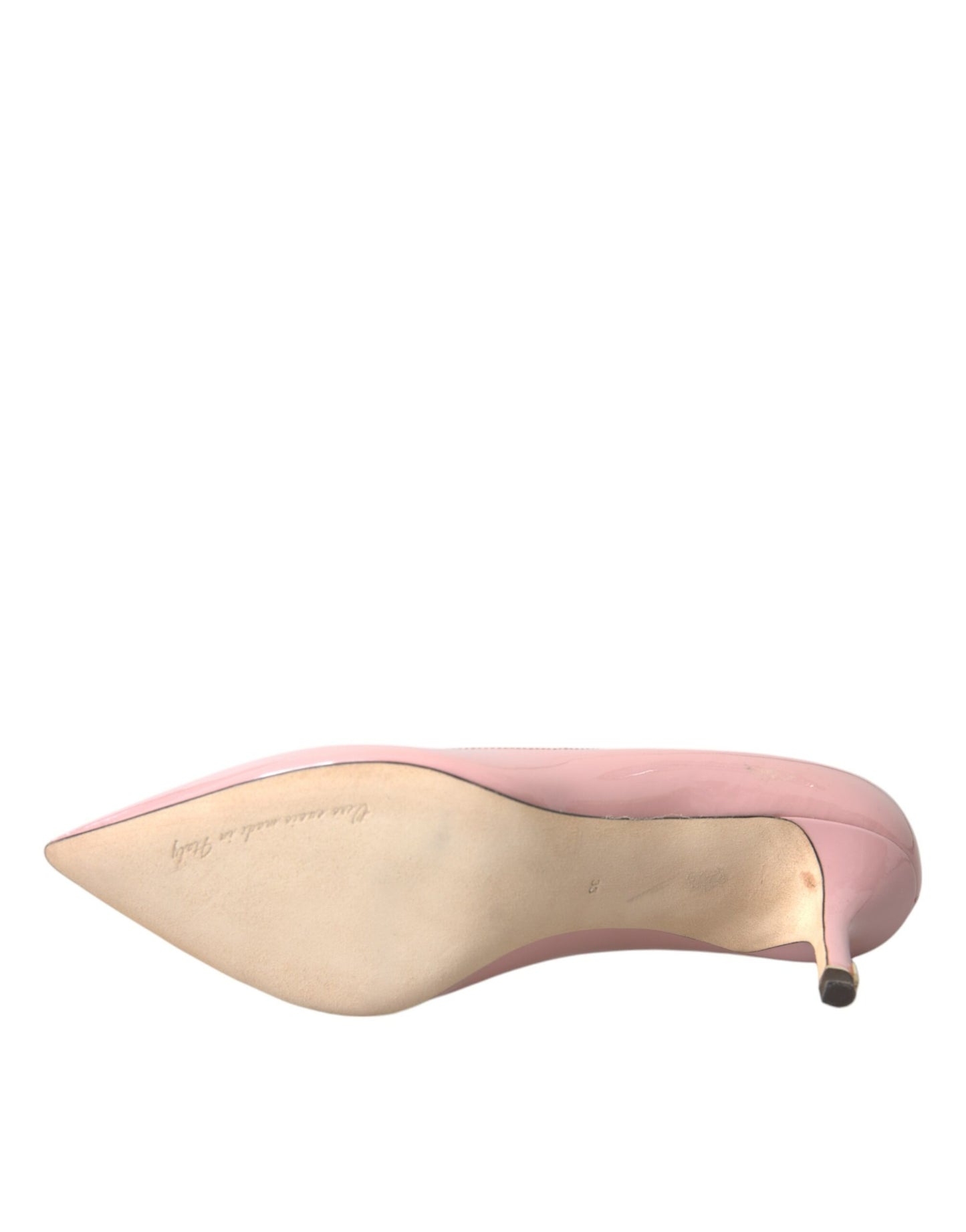 Zapatos de tacón de charol rosa claro Dolce & Gabbana