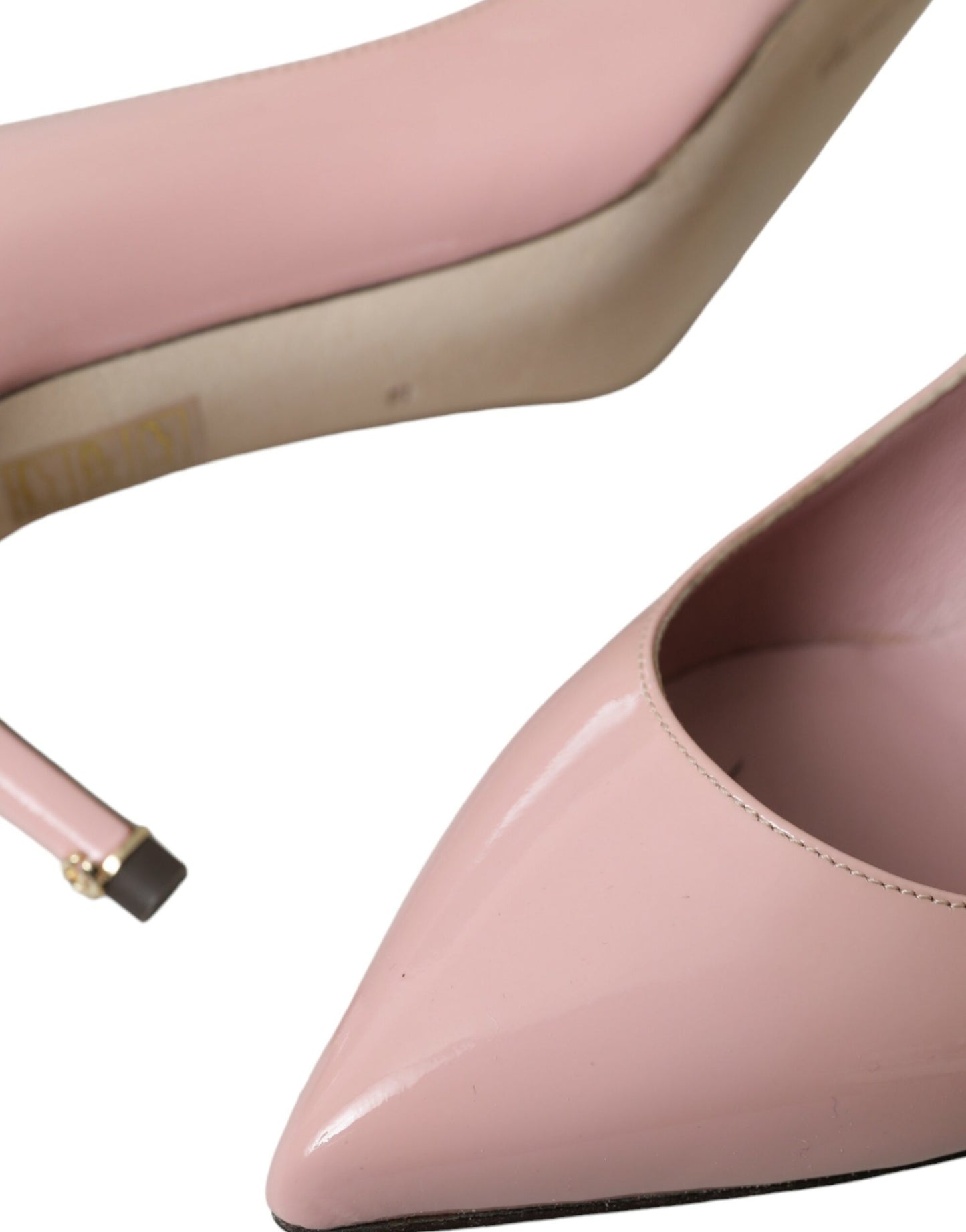 Zapatos de tacón de charol rosa claro Dolce & Gabbana