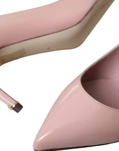 Zapatos de tacón de charol rosa claro Dolce & Gabbana
