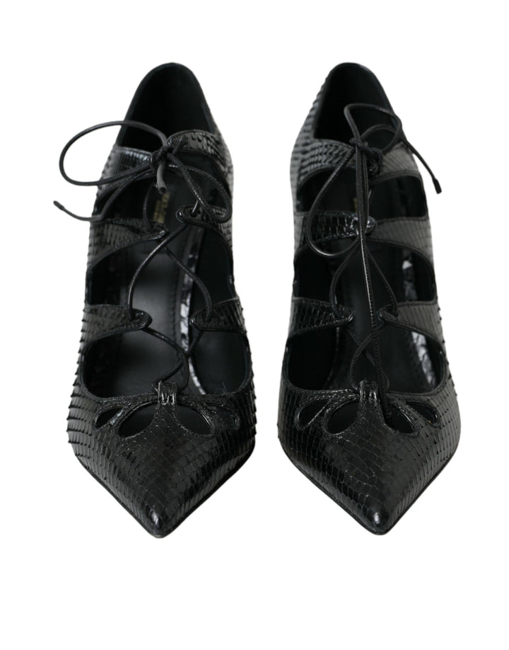 Chaussures Escarpins Mary Jane Dolce & Gabbana en Cuir de Python Noir