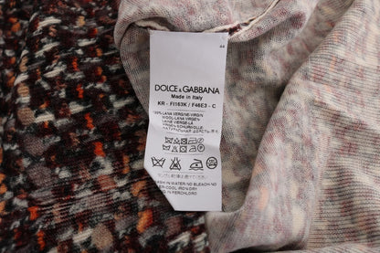 Haut en maille à imprimé multicolore en laine Dolce & Gabbana