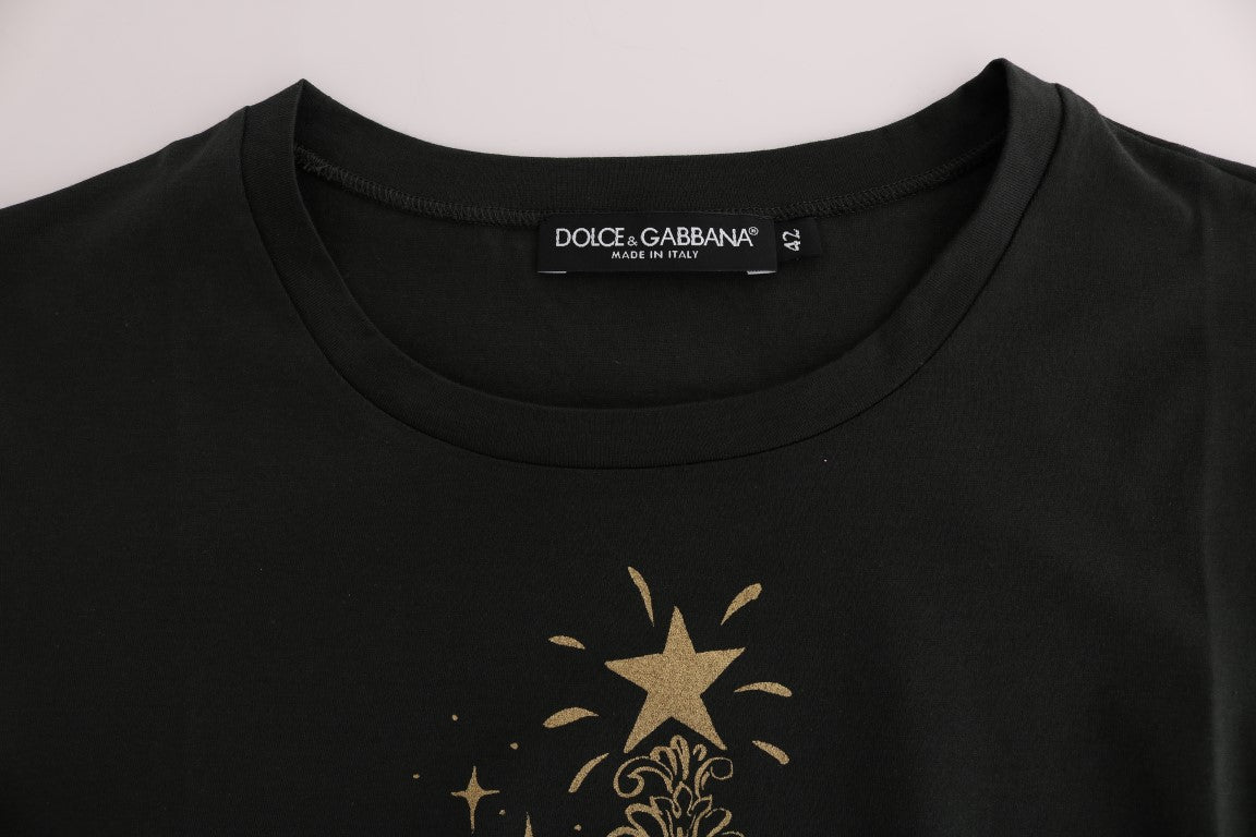 T-shirt Dolce & Gabbana en Coton Vert Motif 2017
