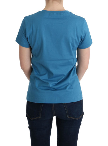 T-shirt en coton bleu à motif Dolce & Gabbana 2017