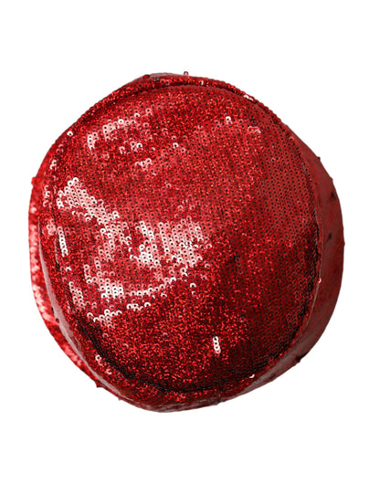 Bob en nylon à sequins rouge Dolce & Gabbana Homme