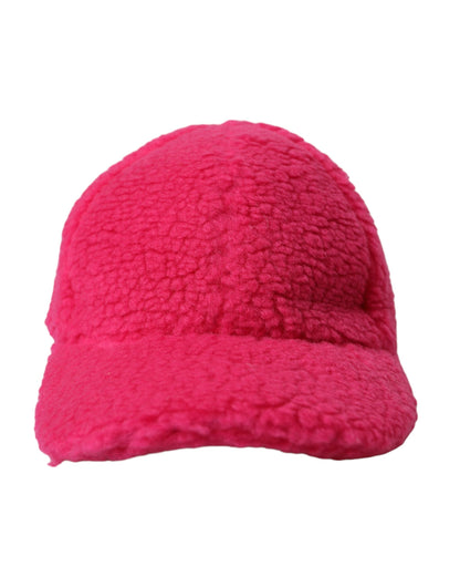 Gorra de béisbol de felpa de forro polar rosa para hombre de Dolce & Gabbana