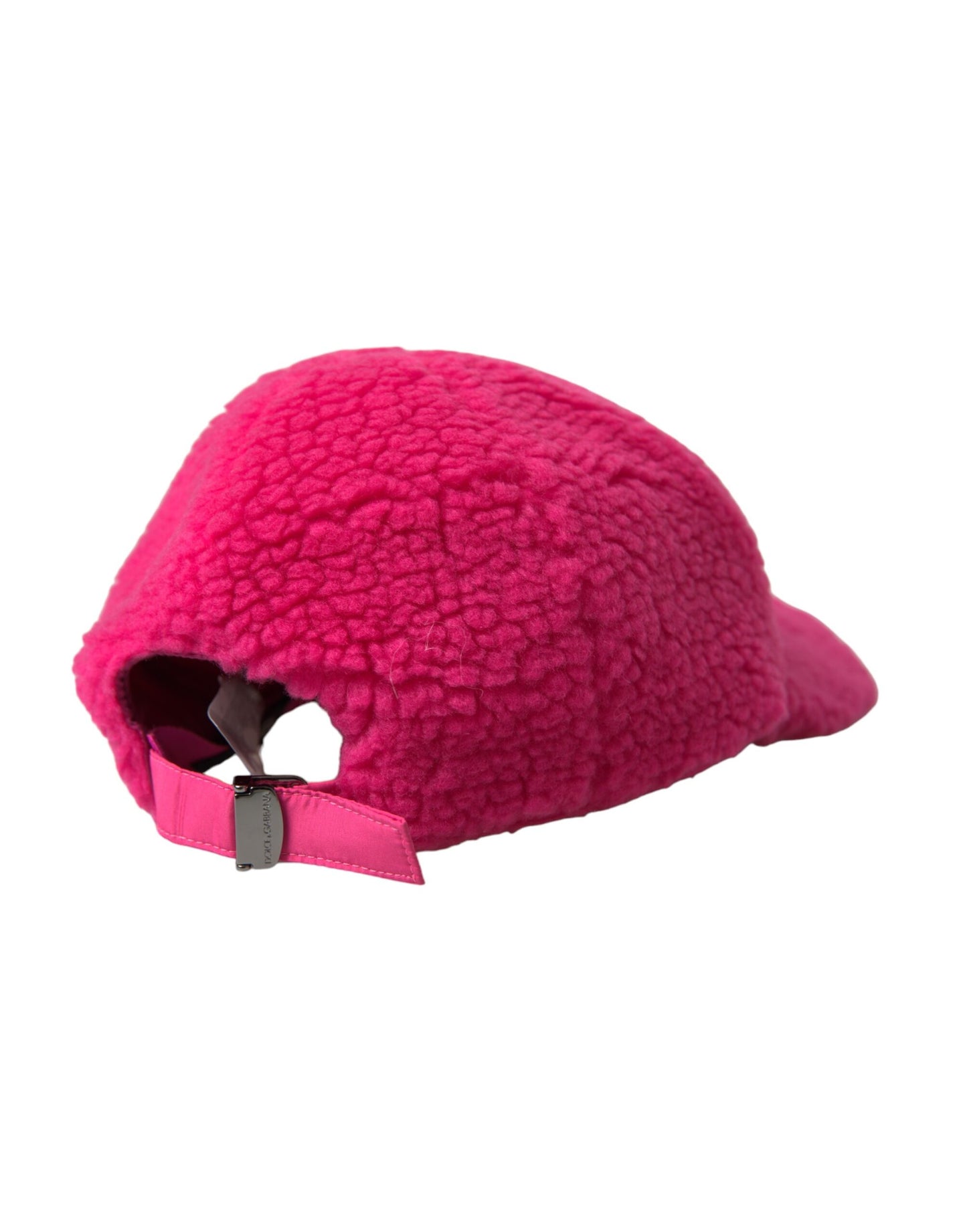 Gorra de béisbol de felpa de forro polar rosa para hombre de Dolce & Gabbana